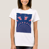 Mooie Nieuw-Zeelandse vlag Art Print Design T-shirt (Voorkant)