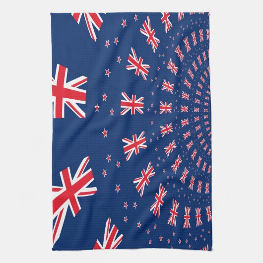 Mooie Nieuw-Zeelandse vlag Art Print Design Theedoek (Verticaal)