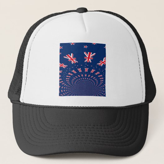 Mooie Nieuw-Zeelandse vlag Art Print Design Trucker Pet (Voorkant)