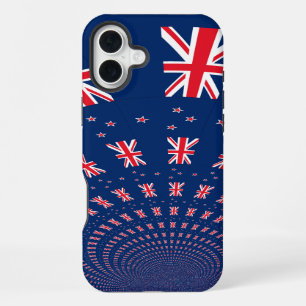 Mooie Nieuw-Zeelandse Vlag Kunstprint Ontwerp iPhone 16 Plus Hoesje