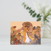 Mooie nieuwe kunstmeisjes met Rozen Briefkaart (Staand voorkant)