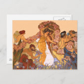 Mooie nieuwe kunstmeisjes met Rozen Briefkaart (Voorkant / Achterkant)