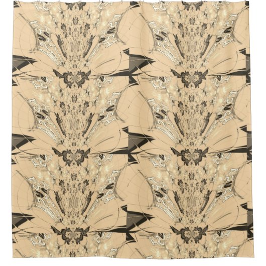 Mooie nieuwste monogram van Edgy Girly-motief Douchegordijn (Voorkant)