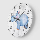 Mooie nijlpaard wandklok (Hoek)