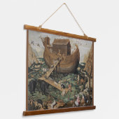 Mooie Noah's Ark gedetailleerde olieverfschilderij Hangend Wandkleed (Gebogen)