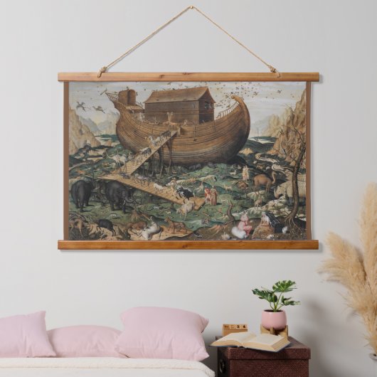 Mooie Noah's Ark gedetailleerde olieverfschilderij Hangend Wandkleed (Slaapkamer)
