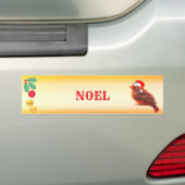 Mooie Noel Bird Bumpersticker (Op auto)