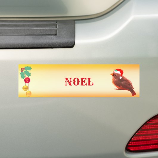 Mooie Noel Bird Bumpersticker (Op auto)