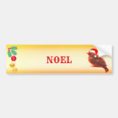 Mooie Noel Bird Bumpersticker (Voorkant)
