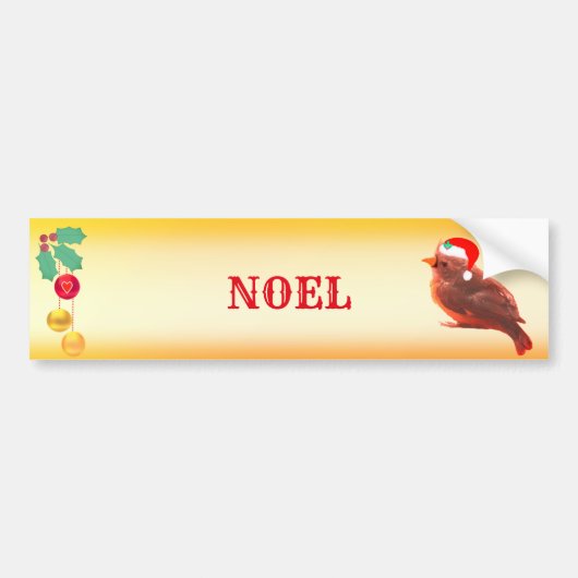 Mooie Noel Bird Bumpersticker (Voorkant)