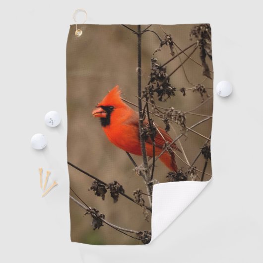 Mooie noordelijk kardinaal persoonlijk golfhanddoek (Insitu)
