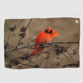 Mooie noordelijk kardinaal persoonlijk golfhanddoek (Horizontaal)
