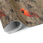 Mooie noordelijke kardinaal cadeaupapier (Rol Hoek)