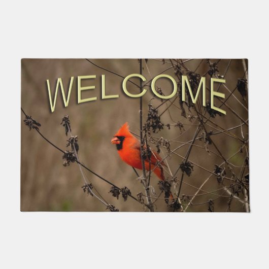 Mooie noordelijke kardinaal deurmat (Voorkant)