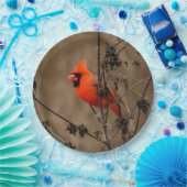 Mooie noordelijke kardinaal papieren bordje (Feest)