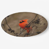 Mooie noordelijke kardinaal papieren bordje (Gekanteld)