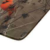 Mooie noordelijke kardinaal snijplank (Hoek)