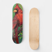 Mooie noordelijke rode kardinale vogelschildering  persoonlijk skateboard (Voorkant)