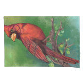 Mooie noordelijke rode kardinale vogelschilderkuns kussensloop (Voorkant)