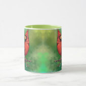 Mooie noordelijke rode kardinale vogelschilderkuns mok (Midden)