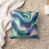 Mooie Noorderlicht Design, Marineblauw, Groen, Paa Kussen (Deken)