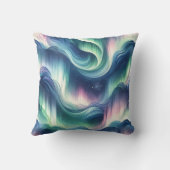 Mooie Noorderlicht Design, Marineblauw, Groen, Paa Kussen (Achterkant)