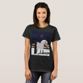 Mooie Noorse Fjord-paarden in sneeuw T-shirt (Voorkant volledig)