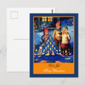 Mooie Noorse Kinderen met ongewoon kerstfeest Briefkaart (Voorkant / Achterkant)