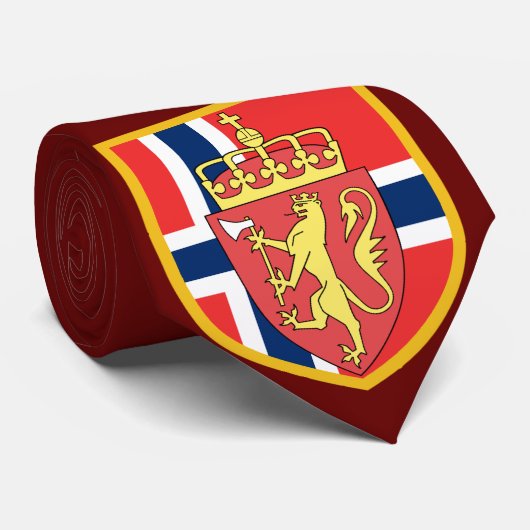 Mooie Noorse vlag - Coataar Stropdas (Opgerold)