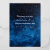 Mooie North Star Celebration Life aankondiging (Achterkant)