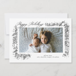 Mooie Nostalgische Sieradengarlande Feestdag Feestdagenkaart