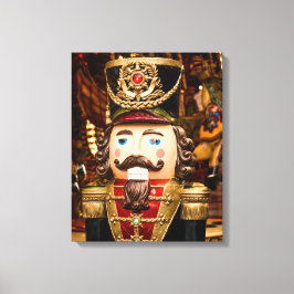 Mooie Notenkraker Figuur Kerst Frame Er Rond Canvas Afdruk