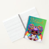 Mooie notitieboek/ Schattige regenboog chibi-meisj Notitieboek (Binnen)