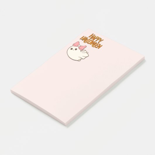 Mooie Notities — Lief Geestje in Roze Post-it® Notes (Schuin)