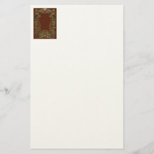 Mooie Nouveau bloem met lelie Briefpapier