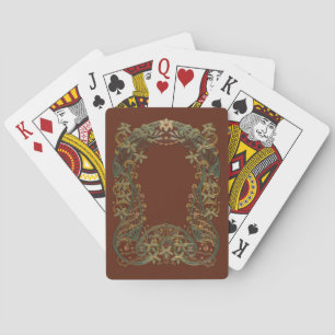 Mooie Nouveau bloem met lelie Pokerkaarten