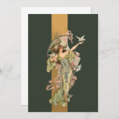 Mooie  Nouveau Vrouw Notitiekaartje (Voorkant / Achterkant)