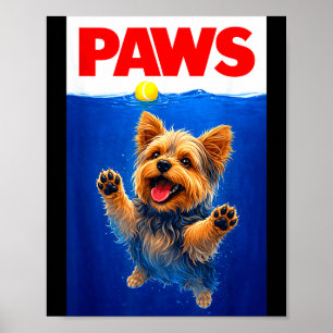 Mooie Noveltieit Pootjes Yorkshire Terrier Hond Poster