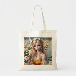 Mooie november Fairy in Chrysanten Tote Bag