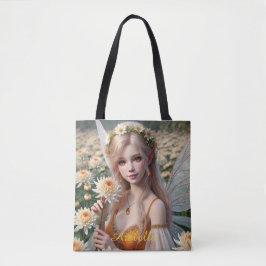 Mooie november Fairy in Chrysanten Tote Bag