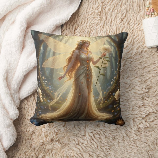 Mooie november Topaz Fairy Kussen (Deken)