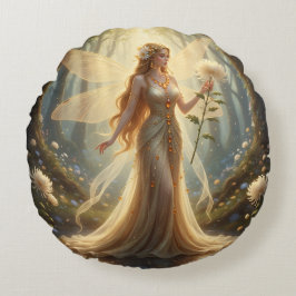 Mooie november Topaz Fairy Rond Kussen