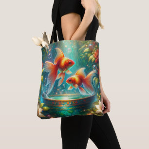 Mooie Nowruz goudvis Tote Bag