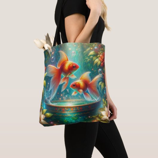 Mooie Nowruz goudvis Tote Bag (Dichtbij)