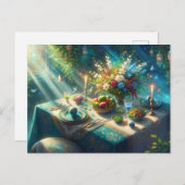 Mooie Nowruz tafel Briefkaart (Voorkant / Achterkant)