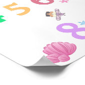Mooie Nummer Baby Slaapkamer Poster | Educatieve P (Hoek)