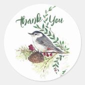 Mooie Nuthatch Vogelkunst Ronde Sticker (Voorkant)