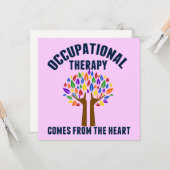 Mooie Occupational Therapy Tree OT Quote Kaart (Voorkant / Achterkant in situ)