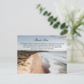 Mooie oceaan begrafenis dank u nota Kaart (Staand voorkant)