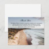 Mooie oceaan begrafenis dank u nota Kaart (Voorkant / Achterkant)